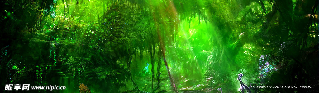 绿色背景