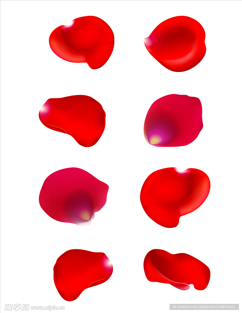 红色玫瑰花瓣
