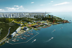 海港城市建筑城市插画城市背景