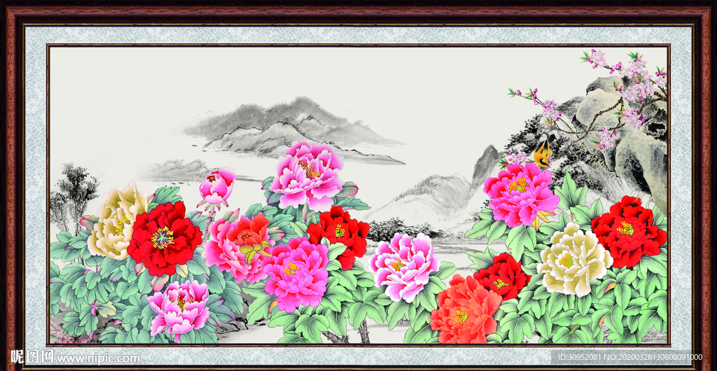 工笔牡丹