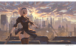 彩色动漫人物插画背景