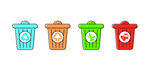 矢量垃圾桶环境保护垃圾分类