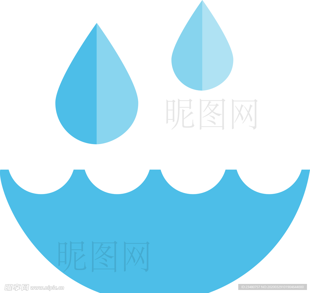 下雨UI标识标志LOGO