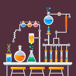 矢量卡通科学实验