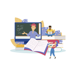扁平简约互联网在线教育上学读书