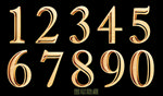 金色立体数字