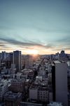 城市日出清晨