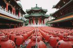 中国风建筑宫殿灯笼
