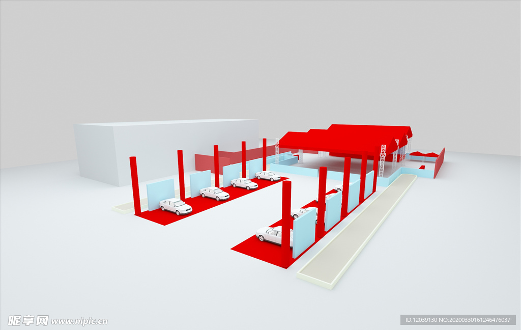 农副产品市场3D效果图