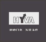海沃logo磨砂门条矢量图