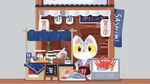 猫咪海鲜日式手绘插画