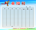 业绩榜 蓝色 表格 奖杯