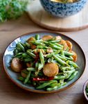 四季豆炒鱼丸