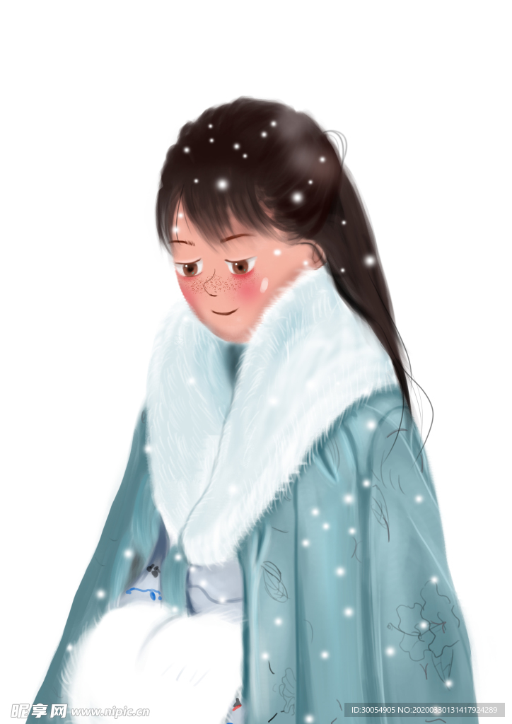 手绘动漫女孩