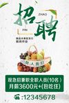水果店招聘海报