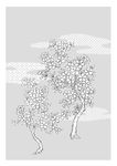 线描花朵