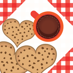 心形饼干咖啡下午茶卡通桌子桌面