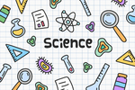 矢量卡通科学实验