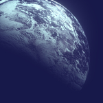 月球 星球 半月球 宇宙视角