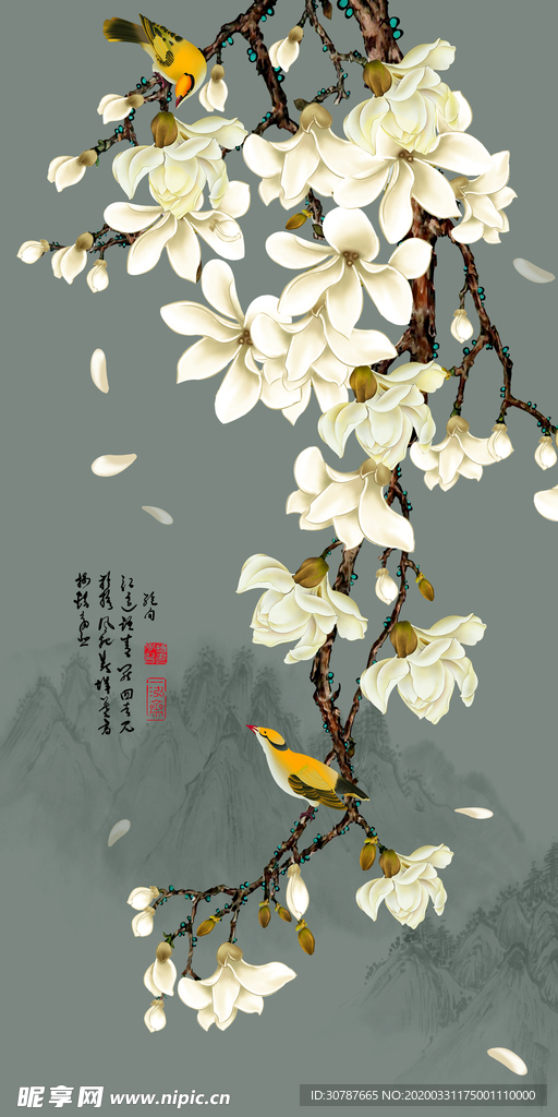 中式花鸟装饰画