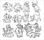 动物线描画