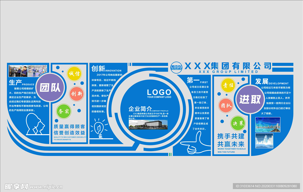 企业简介诚信文化墙