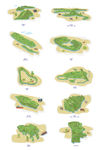 海岛图标 中国海岛矢量图形