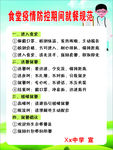 食堂疫情防控期间就餐规范