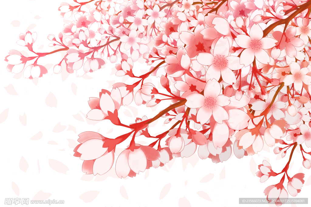 樱花创意绘画图案