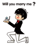 卡通新郎新娘