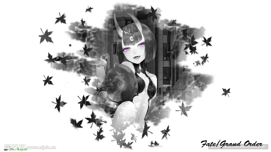 彩色动漫人物插画背景