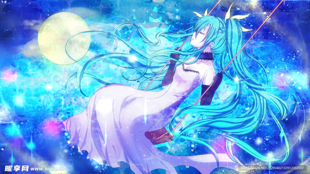 彩色动漫人物插画背景