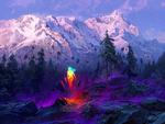 彩色动漫人物插画背景