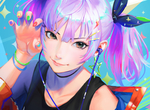 彩色动漫人物插画背景