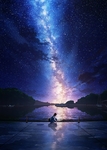 彩色插画动漫人物背景
