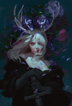 彩色动漫人物插画背景