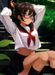 彩色动漫人物插画背景