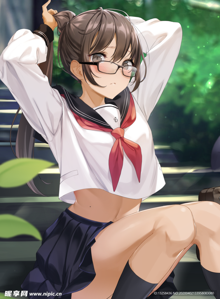彩色动漫人物插画背景