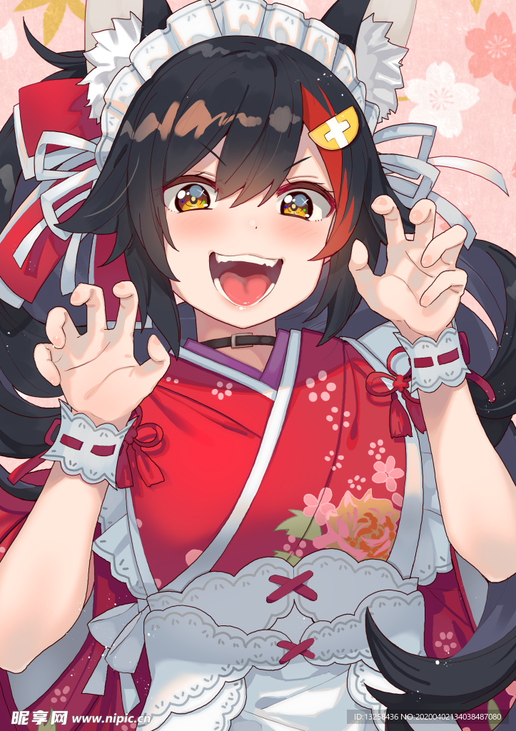 彩色动漫人物插画背景