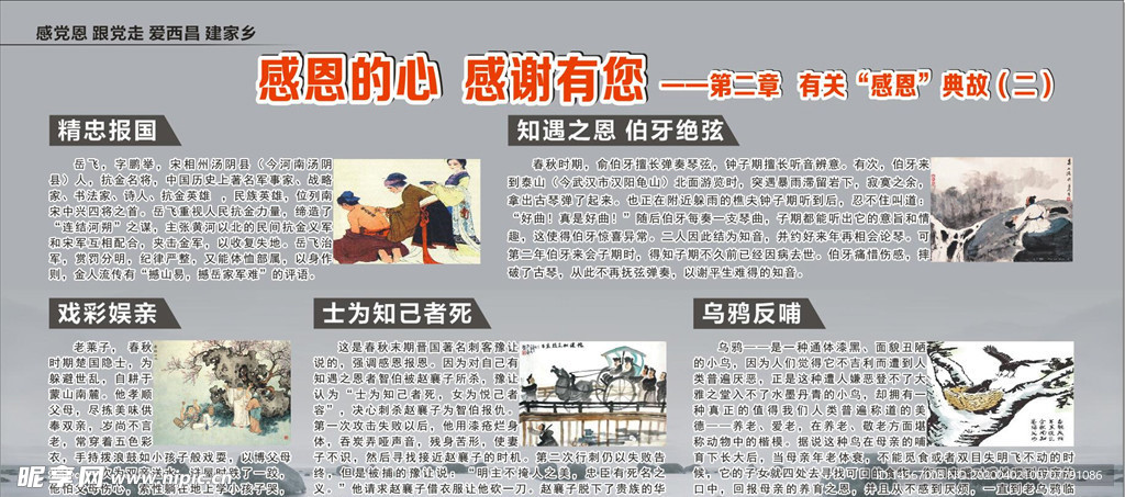 感恩系列展板
