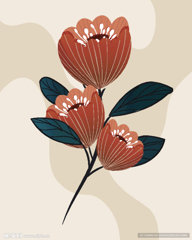 手绘花卉