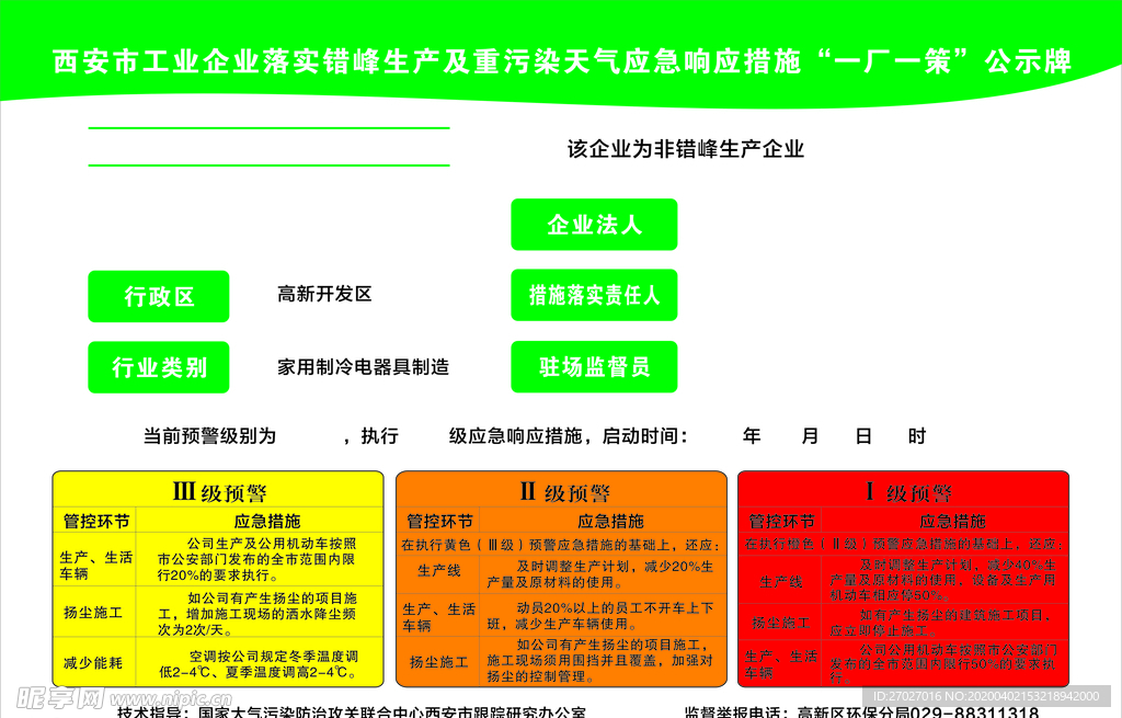 一厂一策公示牌