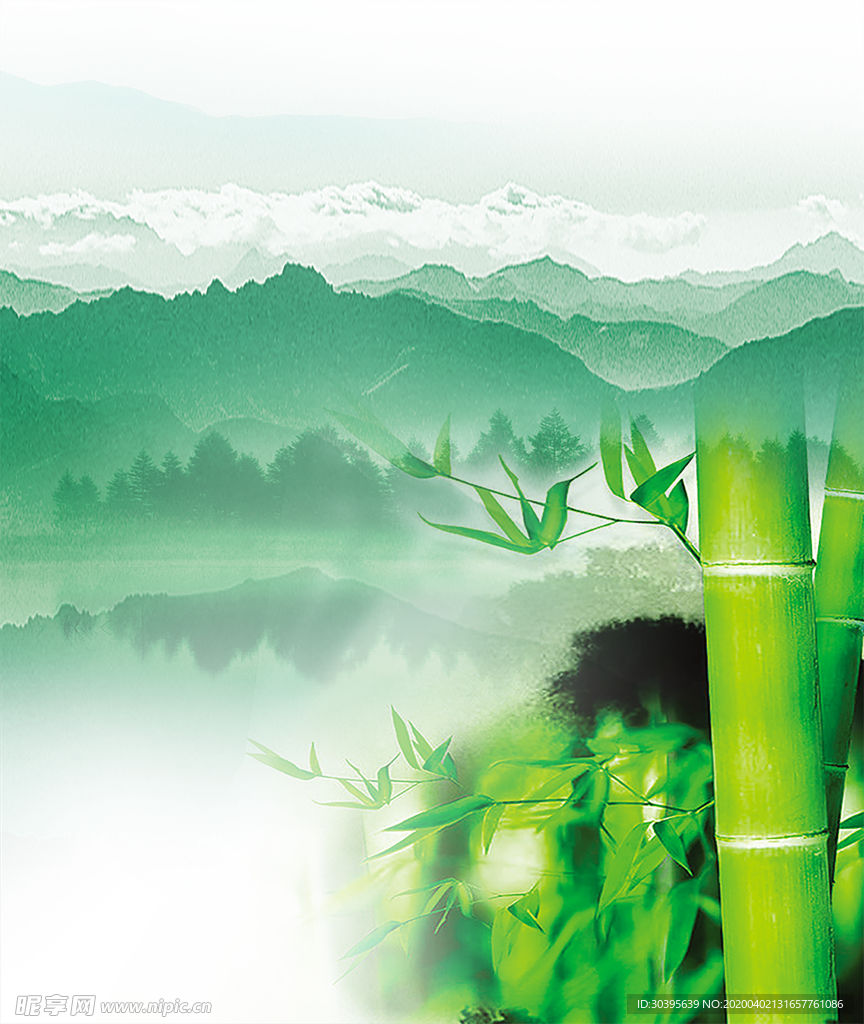 绿色背景