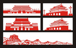 矢量天安门 长城