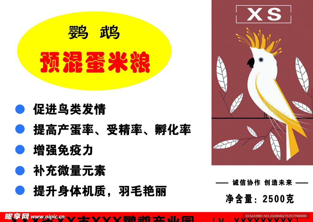 鹦鹉预混蛋米粮
