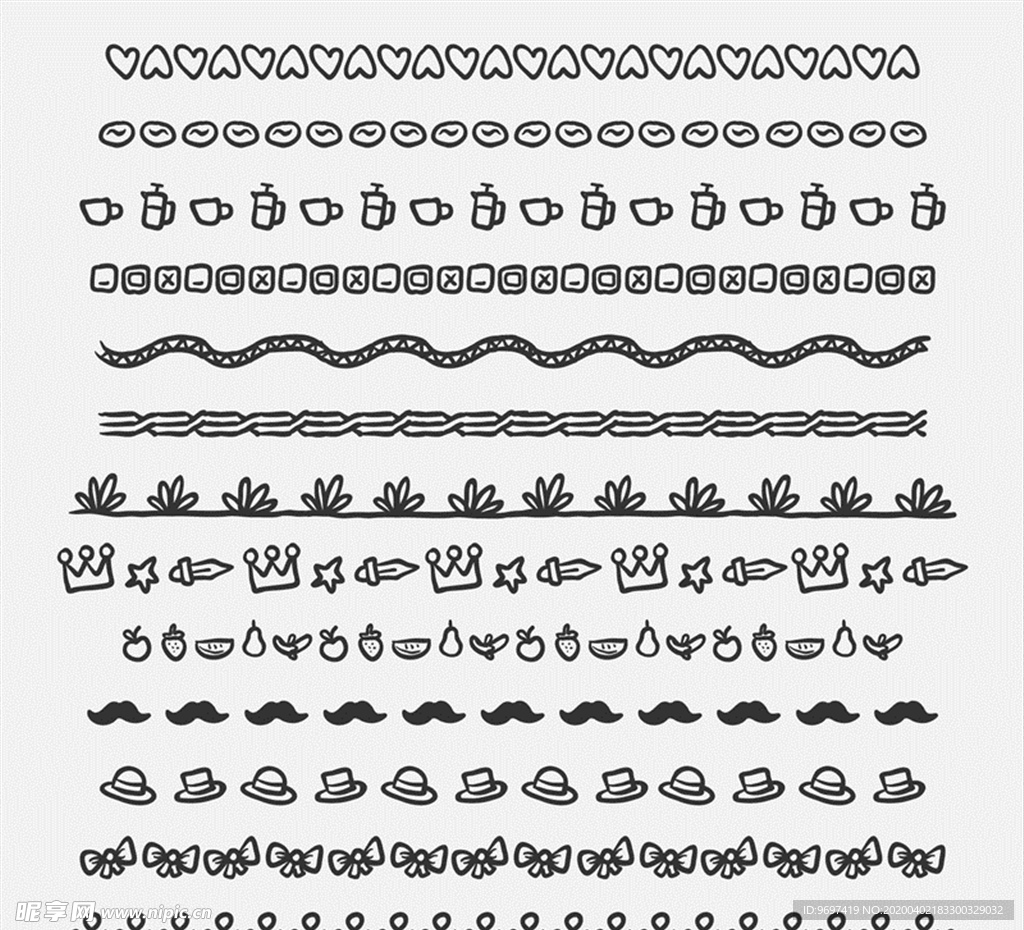 矢量花边边框