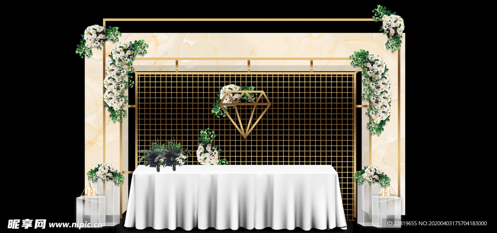 香槟色婚礼背景设计背景