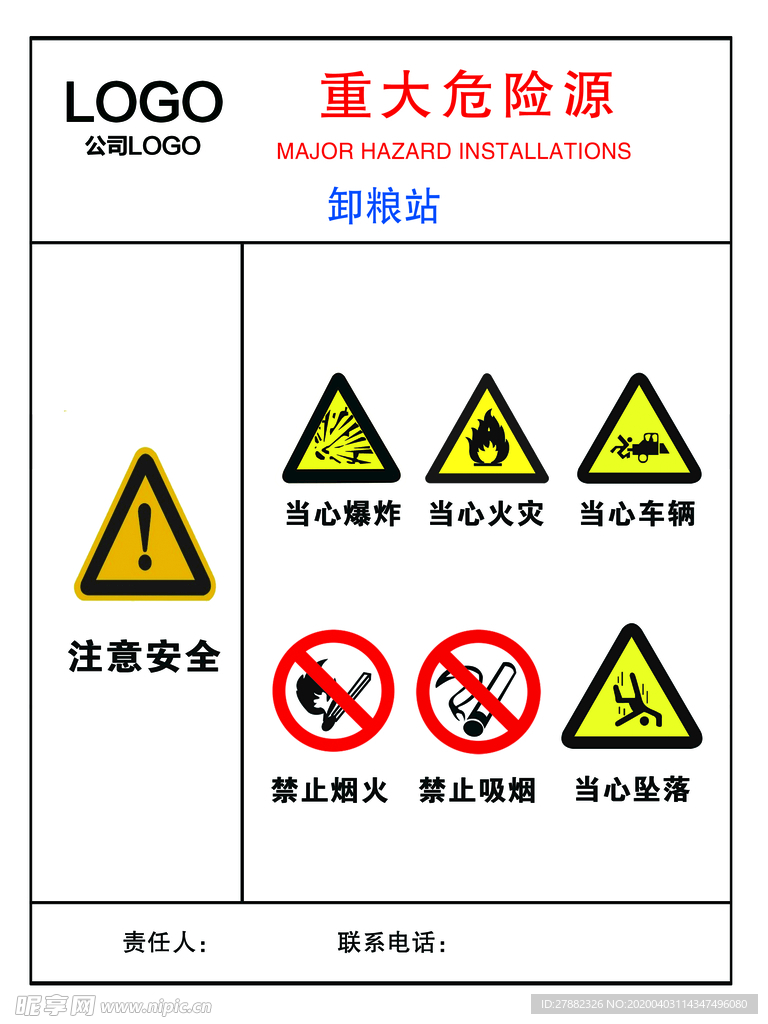 重大危险源标识 卸粮站