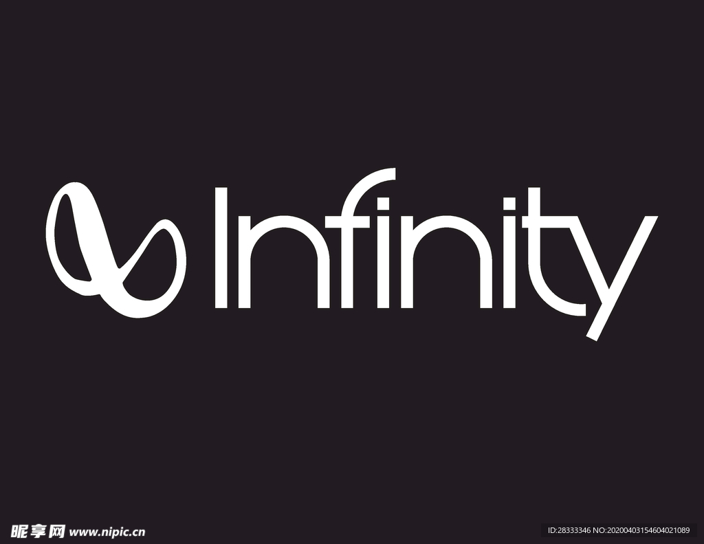 infinity标志黑底白字