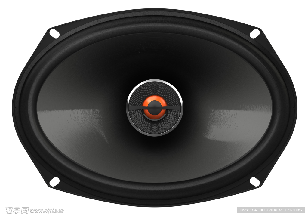 汽车加装音响扬声器低音喇叭正面